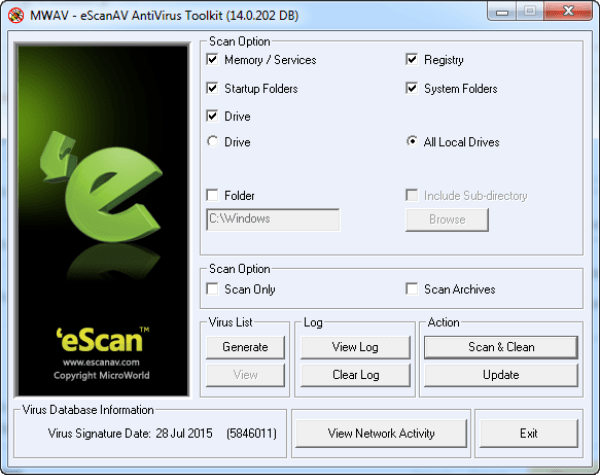 escan antivirus free download